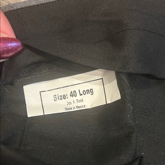 Jos. A. Bank Executive Gray 100 % Wool Dress Pants 40L - Picture 2 of 4